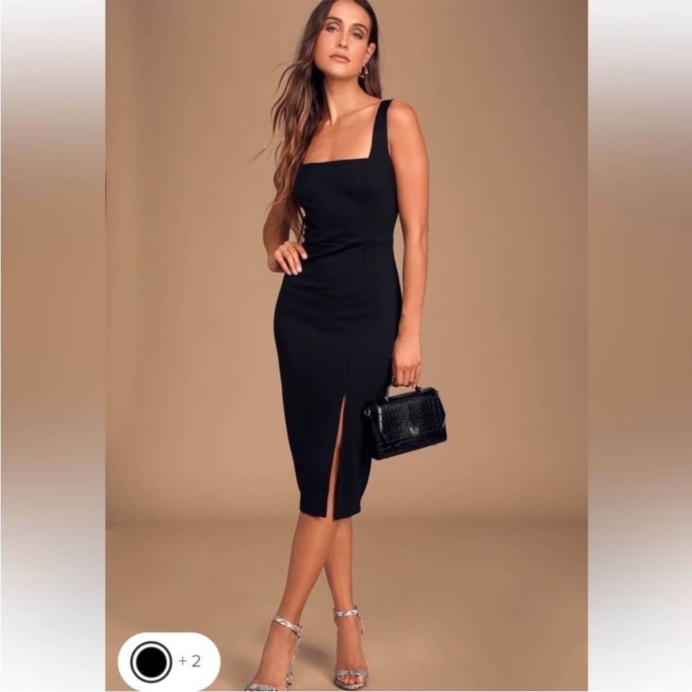 Lulu’s Baby, You're The One Black Sleeveless Bodycon Midi Dress
